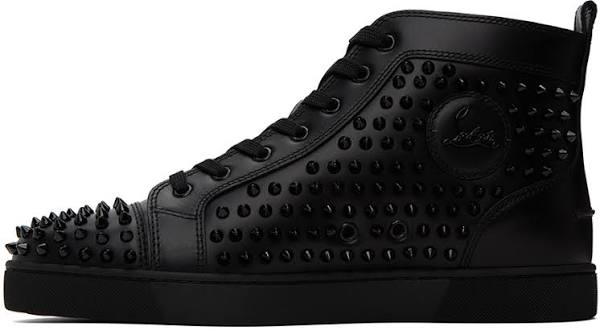 Christian Louboutin Black Louis Spikes Sneakers